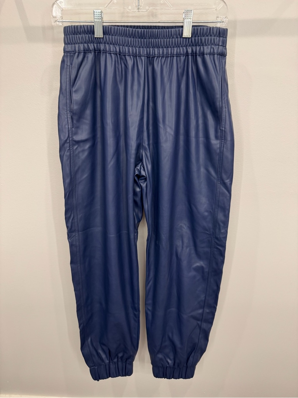 Generation Love Navy Faux Leather Jogger Pants